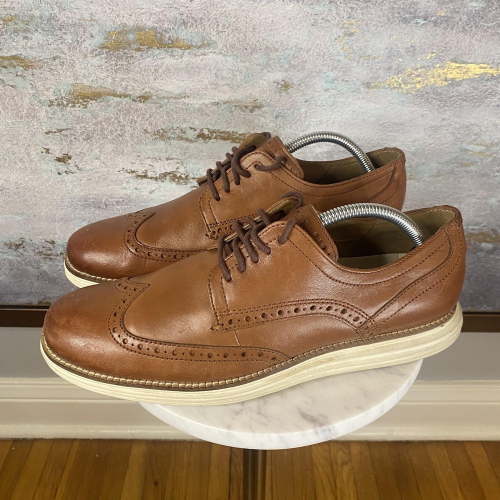 Cole Haan OriginalGrand Shoes Mens Size 9 Brown Leather Wingtip Oxford C26471